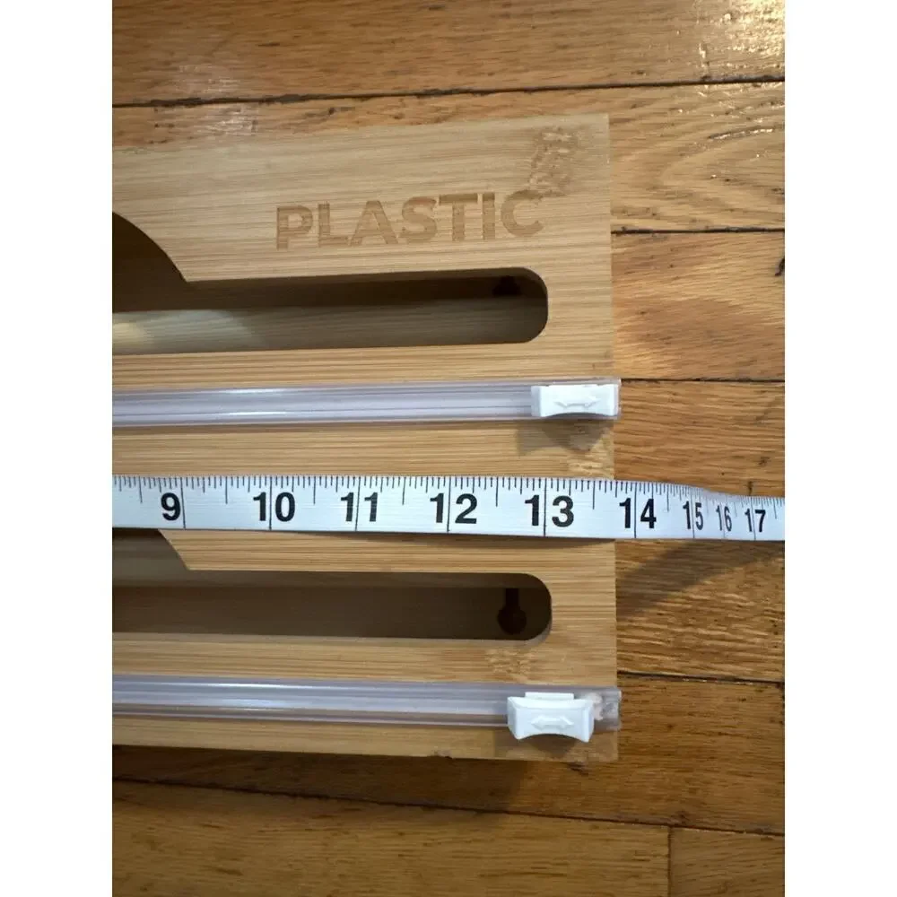 Bamboo Wrap Dispenser with Built in Cutter Plastic Foil